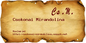 Csokonai Mirandolina névjegykártya